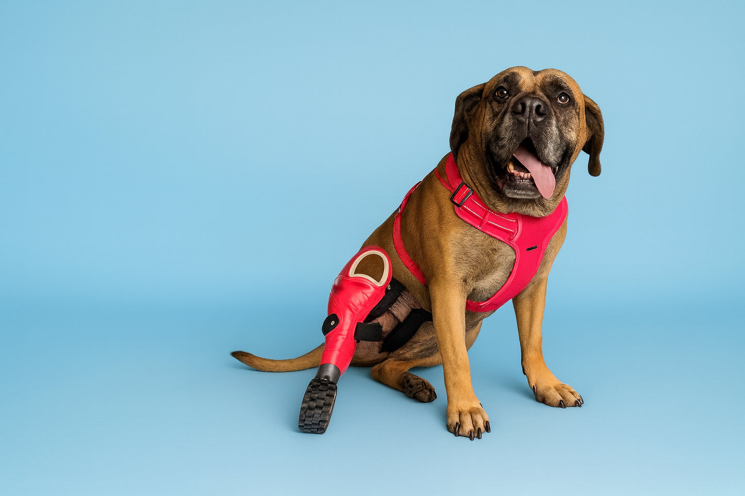 Dog With Custom Prosthetic
